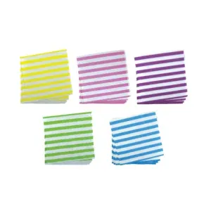 Festive Candy Stripe Napkin Decorative Party Napkins in 5 Colors