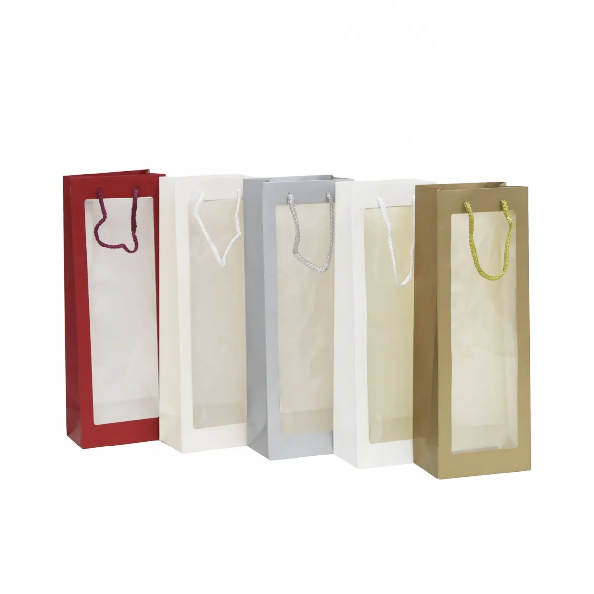 PVC Window Rope Handle Tall Carton Bag