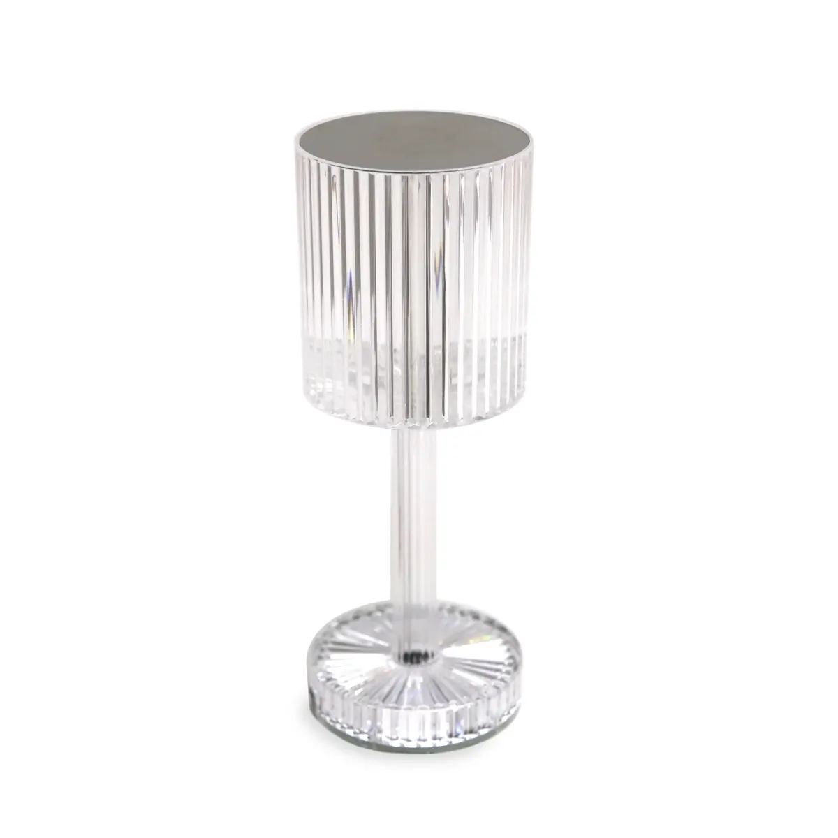 Ribbed Crystal Acrylic Led Lamp