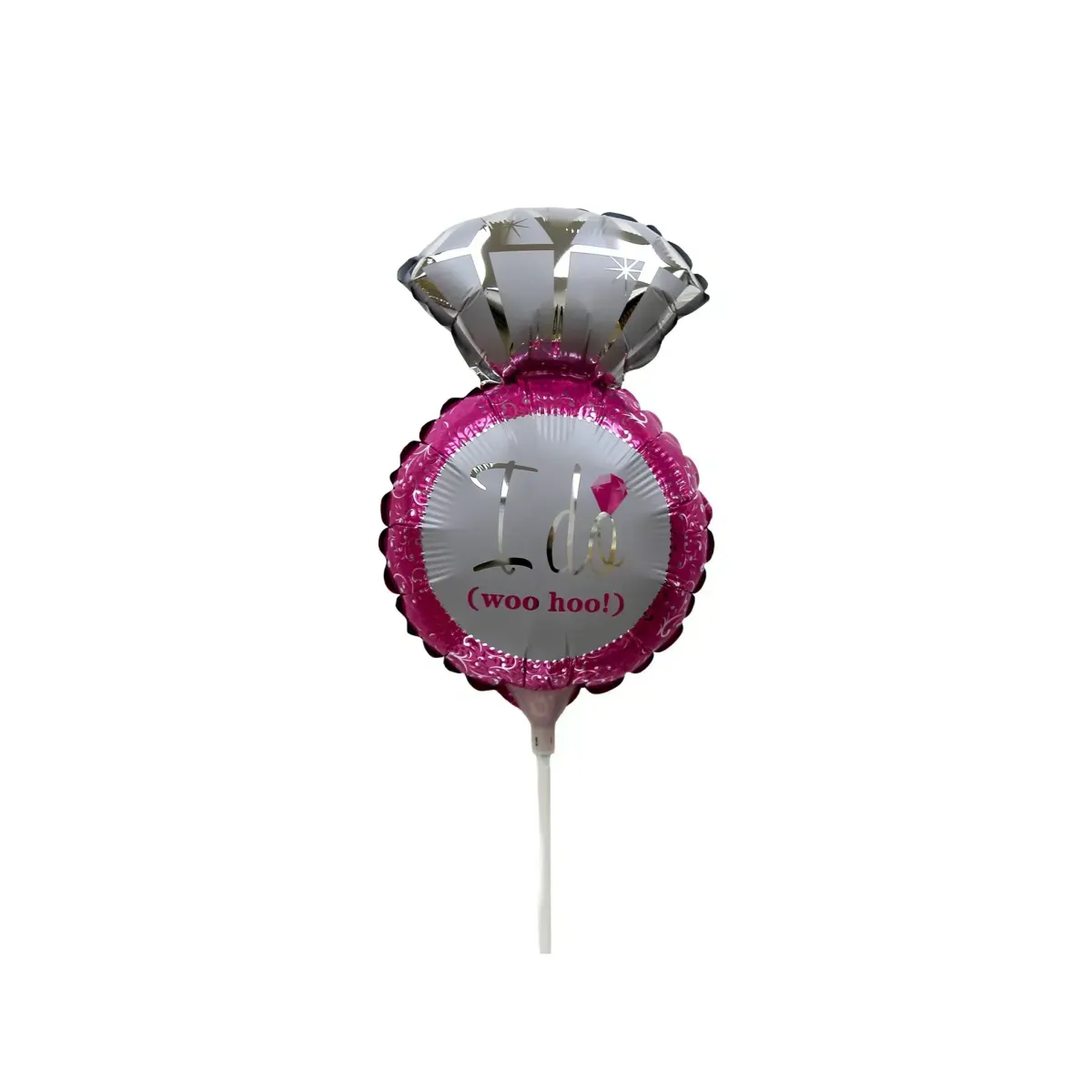 “I Do” Ring Foil Balloon on a Stick – Wedding Accessories Party Highlight | Engagement Articles Party Decoration