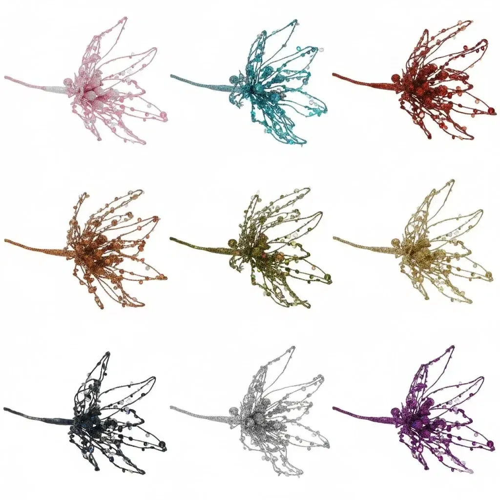 Wire And Glitter Dragonfly Branch