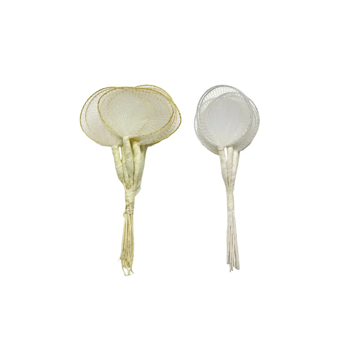 Glittered Wire & Organza Leaves Motif