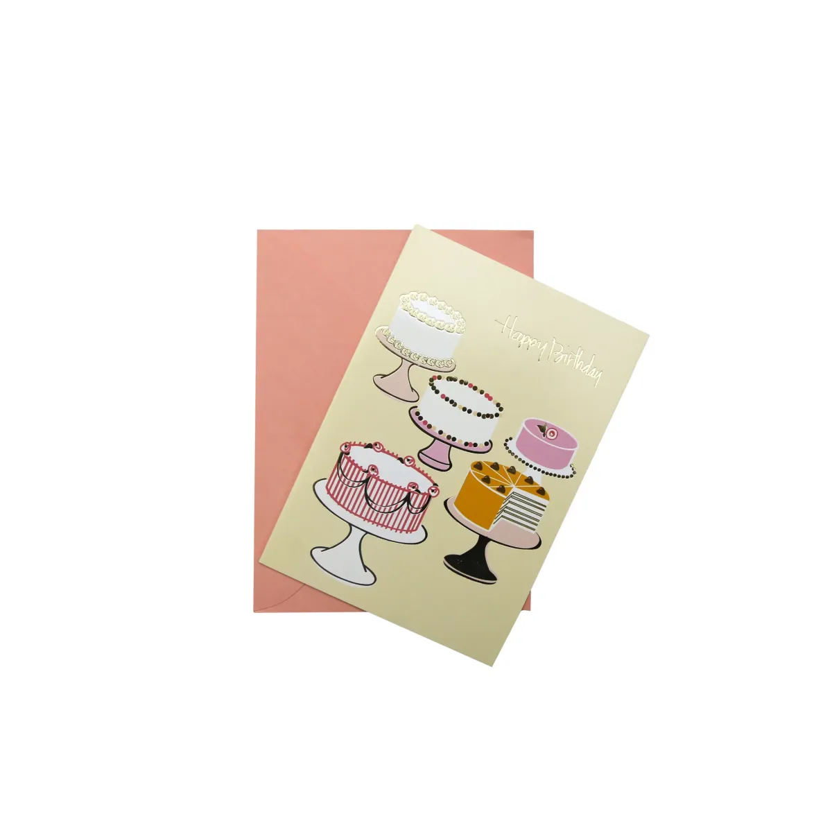 “Happy Birthday” with Cake Designed Gift Card – Sweeten Your Presents!