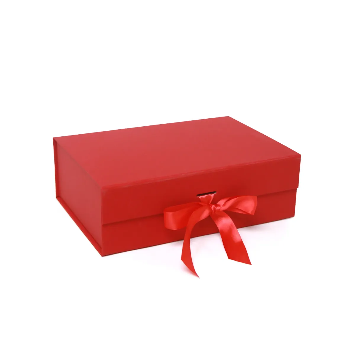 Red Bowed Foldable Magnetic Seal Box