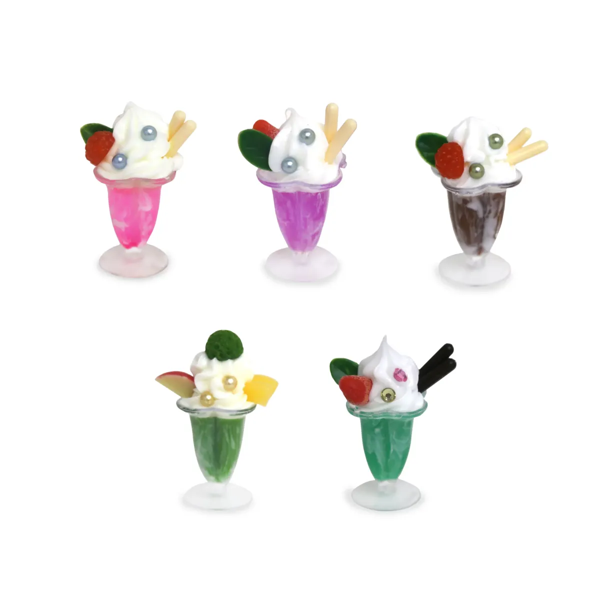 Mini Ice‑Cream Glass Cup Motif – Pack of 12 (5 cm)