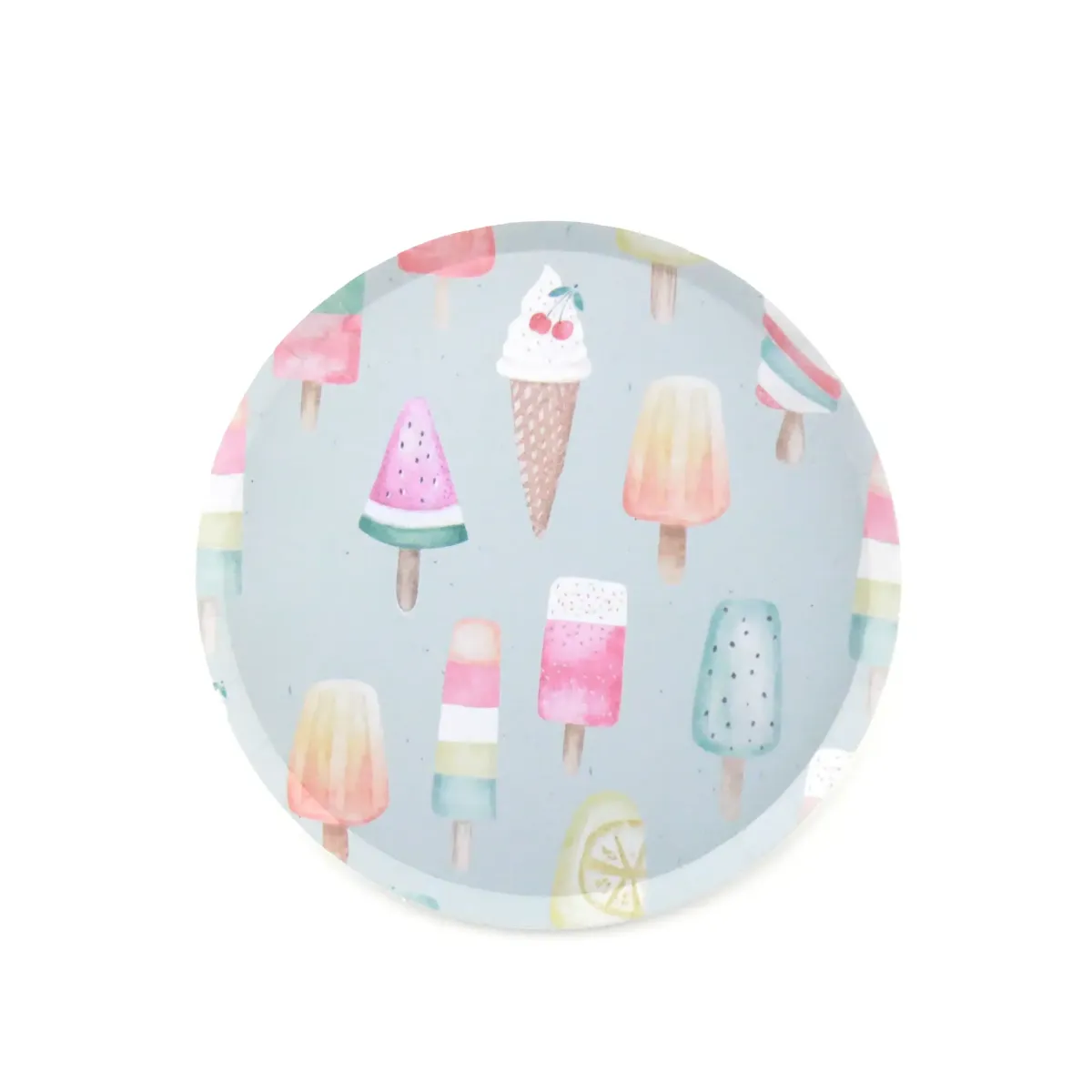 Aqua Ice Cream Paper Plates Kids Party Tableware