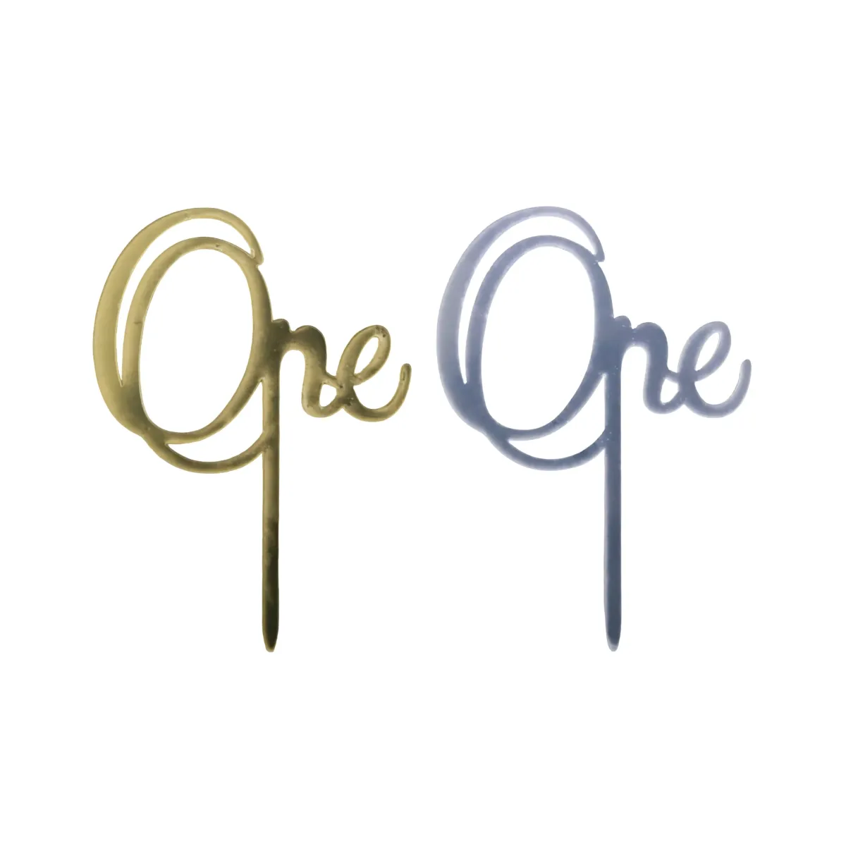 Number One Cake Topper Acrylic Birthday Decor
