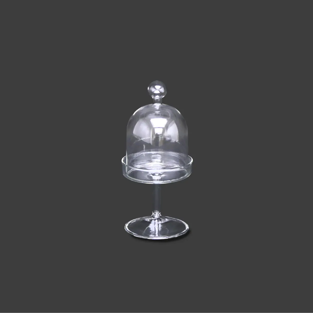 Transparent Footed Blown Cupcake Stand – Elegant Glass
