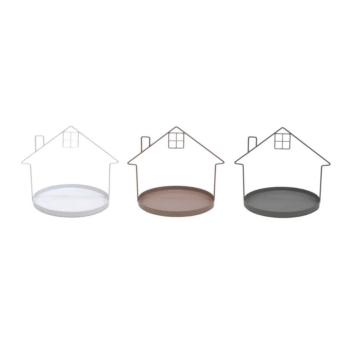 Round Metal House Decoration – Circular House‑Motif Metal Art