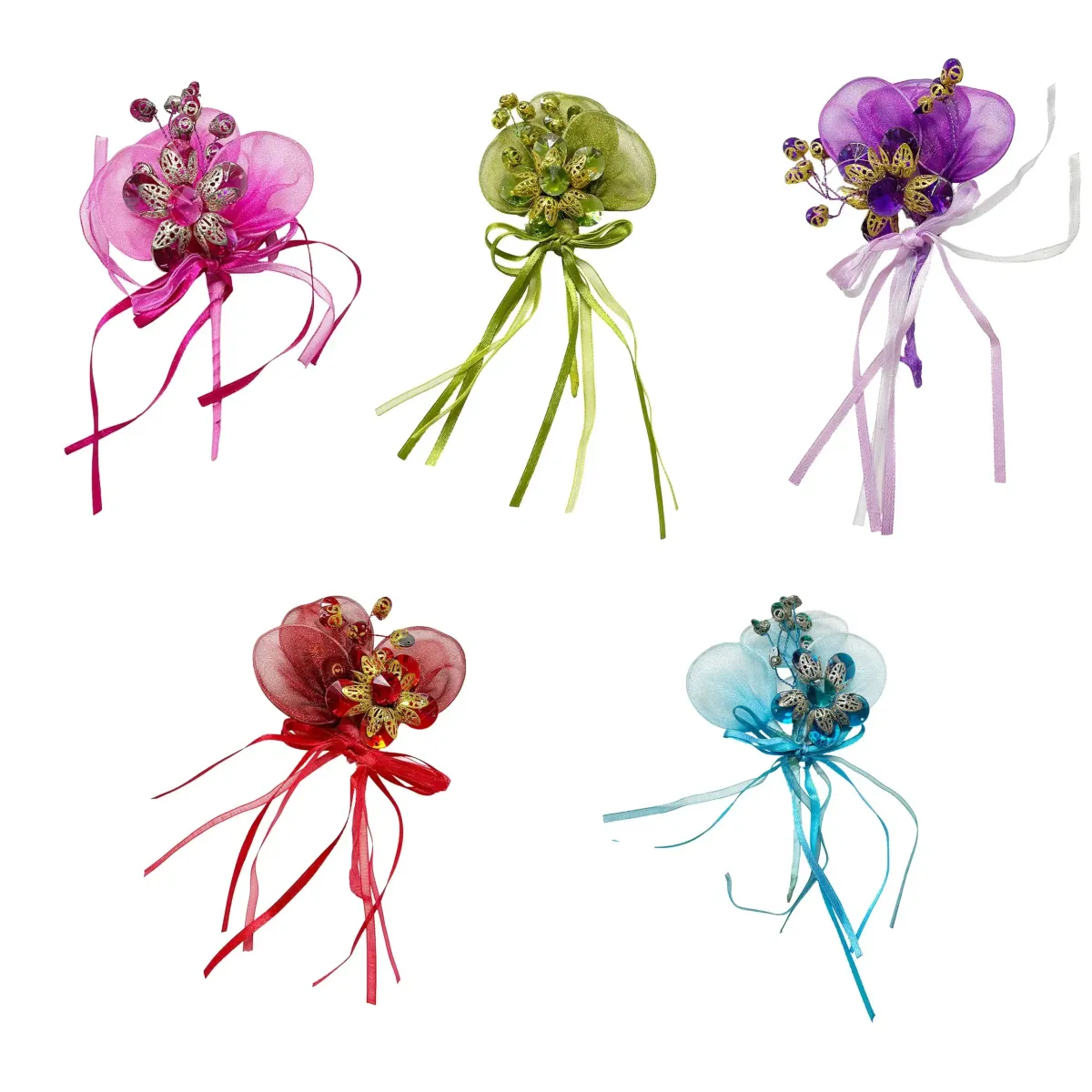 Stone Flower Motif Decorative Floral Embellishment