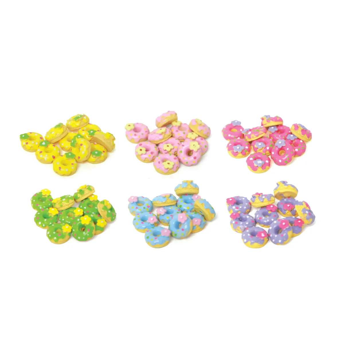 Mini Resin Donuts Motif – Cute Dessert Craft Decor