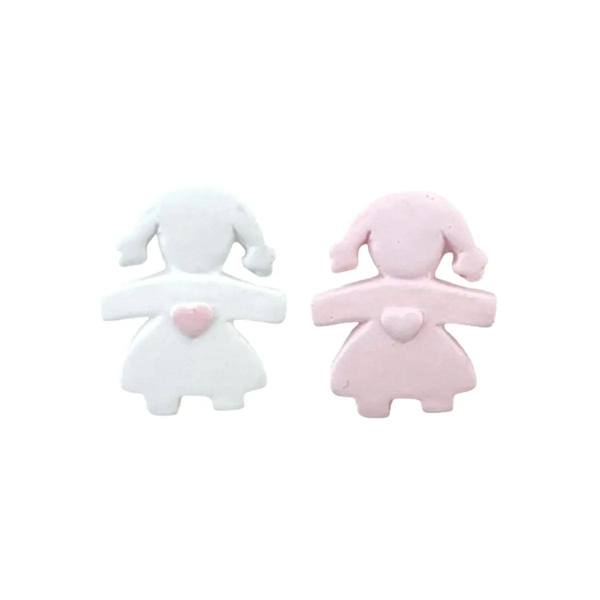 Girl Resin Motif 12pcs Cute Baby Shower Decor