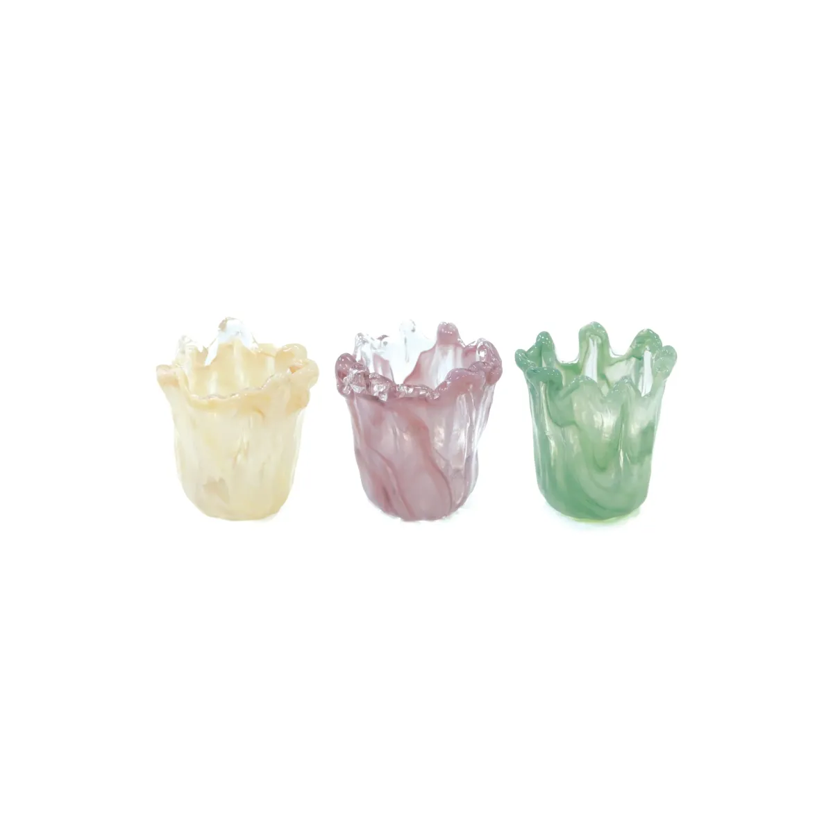 Wavy Glass Vase – Modern Decorative Flower Vase