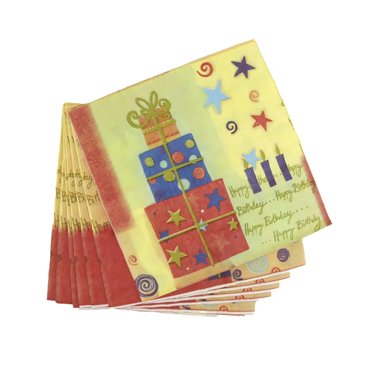 “Happy Birthday” Gift Designed Napkin – Celebrate with Festive Flair!