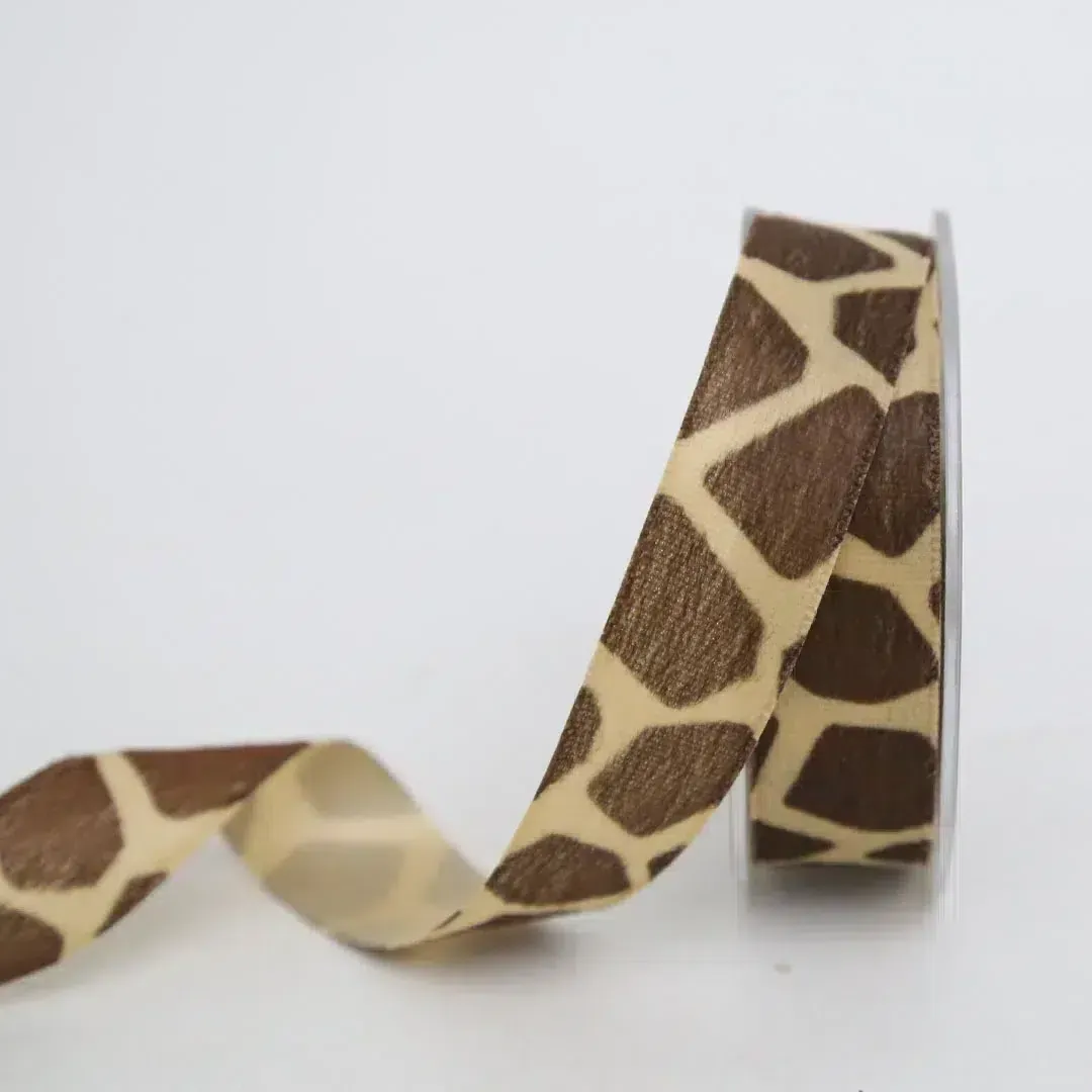 Brown Giraffe Velvet Ribbon