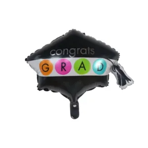 Festive Congrats Grad Cap Foil Balloon for Graduation Celebrations