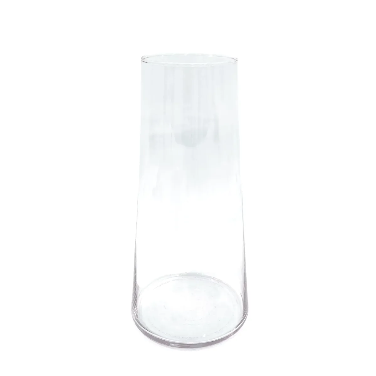 Clear Cylindrical Glass Vase