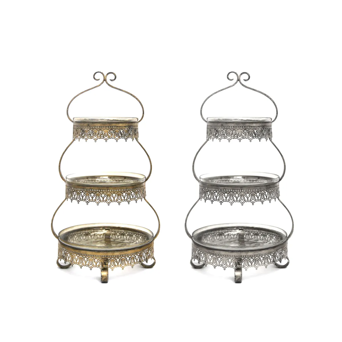 Three level Handled Lace Stand