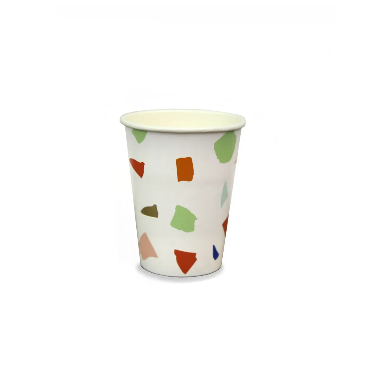 White Geometric Hexagon Paper Cup – Modern Party Drinkware