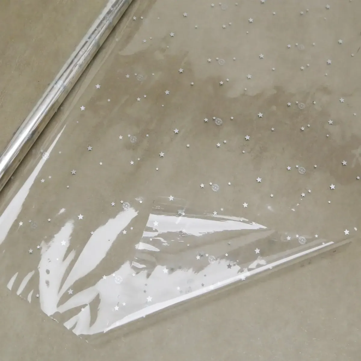 Transparent Silver Star Wrapping Paper