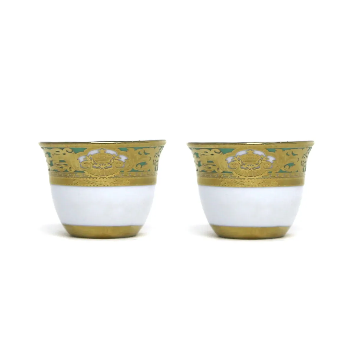 Green Limoges Arabic Coffee Cup Set