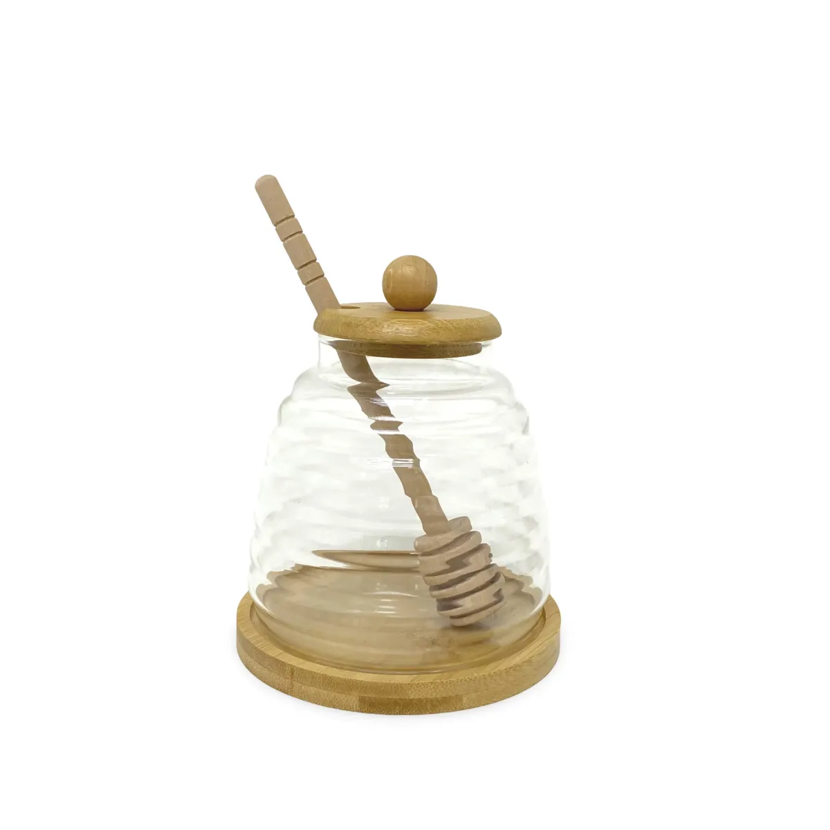 Oval Glass Honey Jar