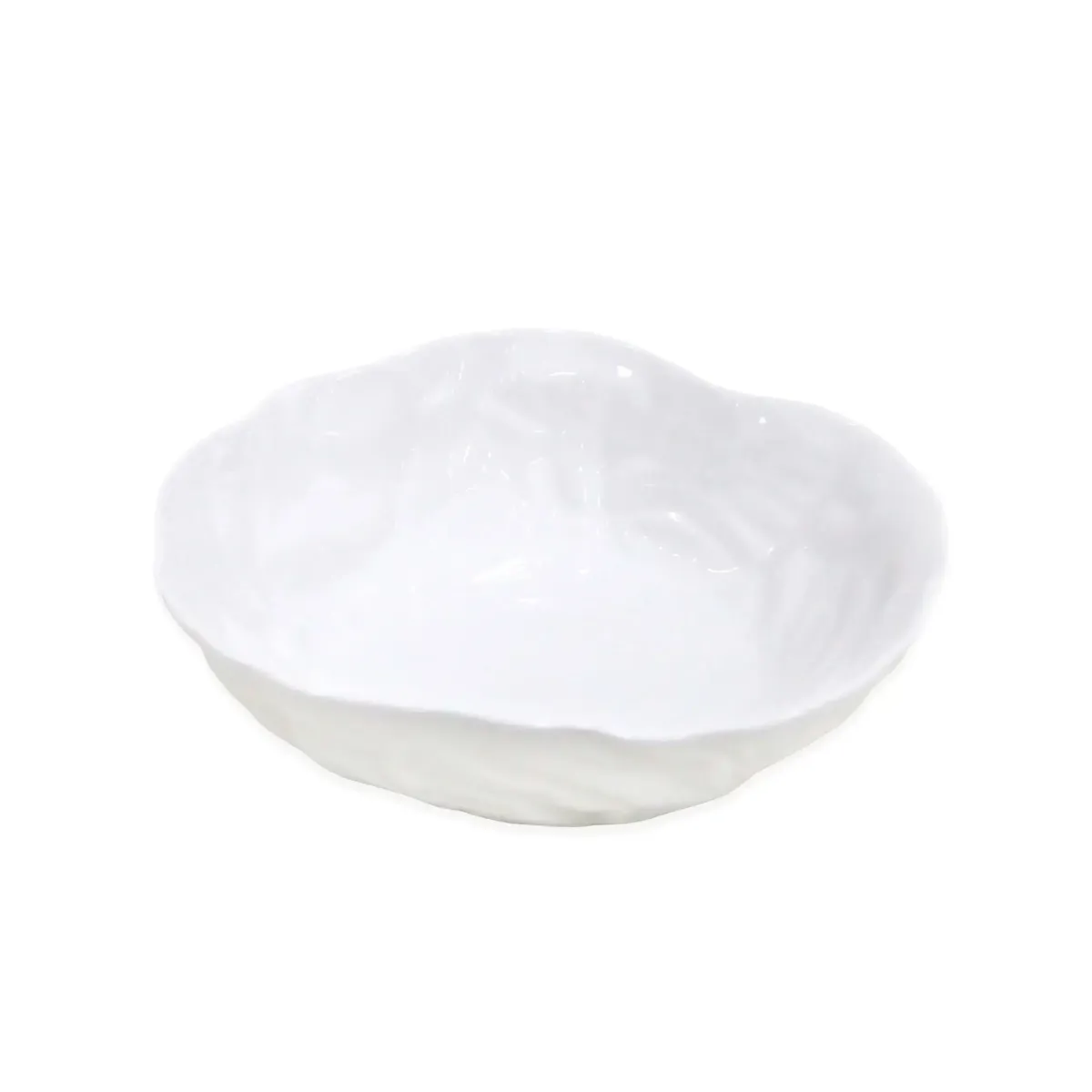 White Ocean Doodle Waves Ceramic Bowl