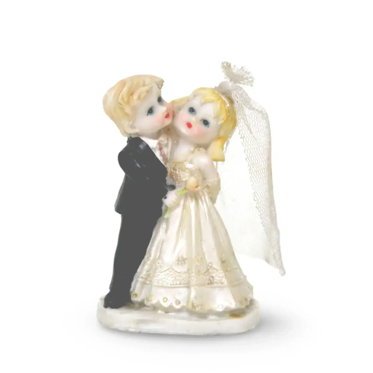 Small Bride & Groom Figure Decoration – 10 cm Wedding Keepsake | Articles World