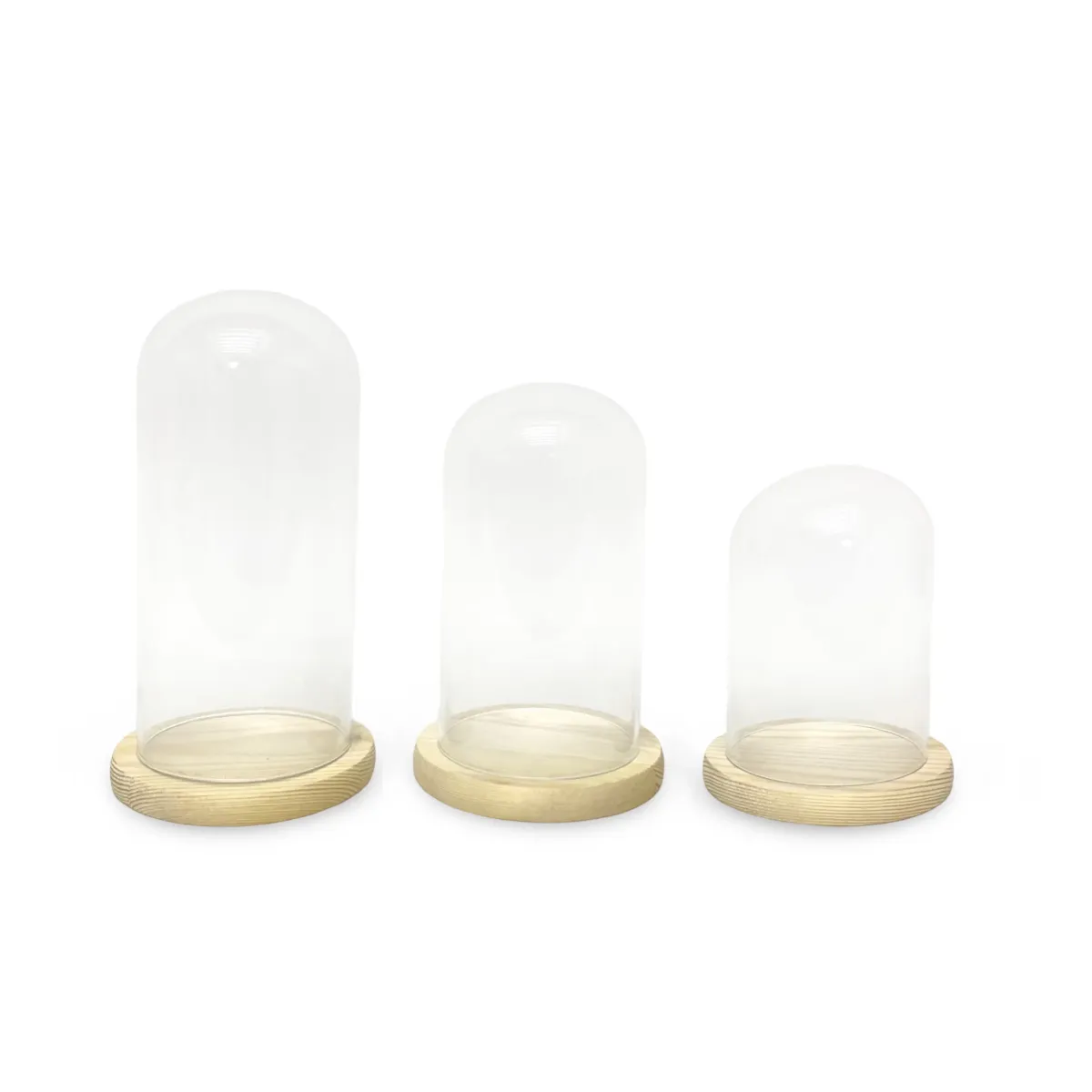 Wood Base Glass Cylinder