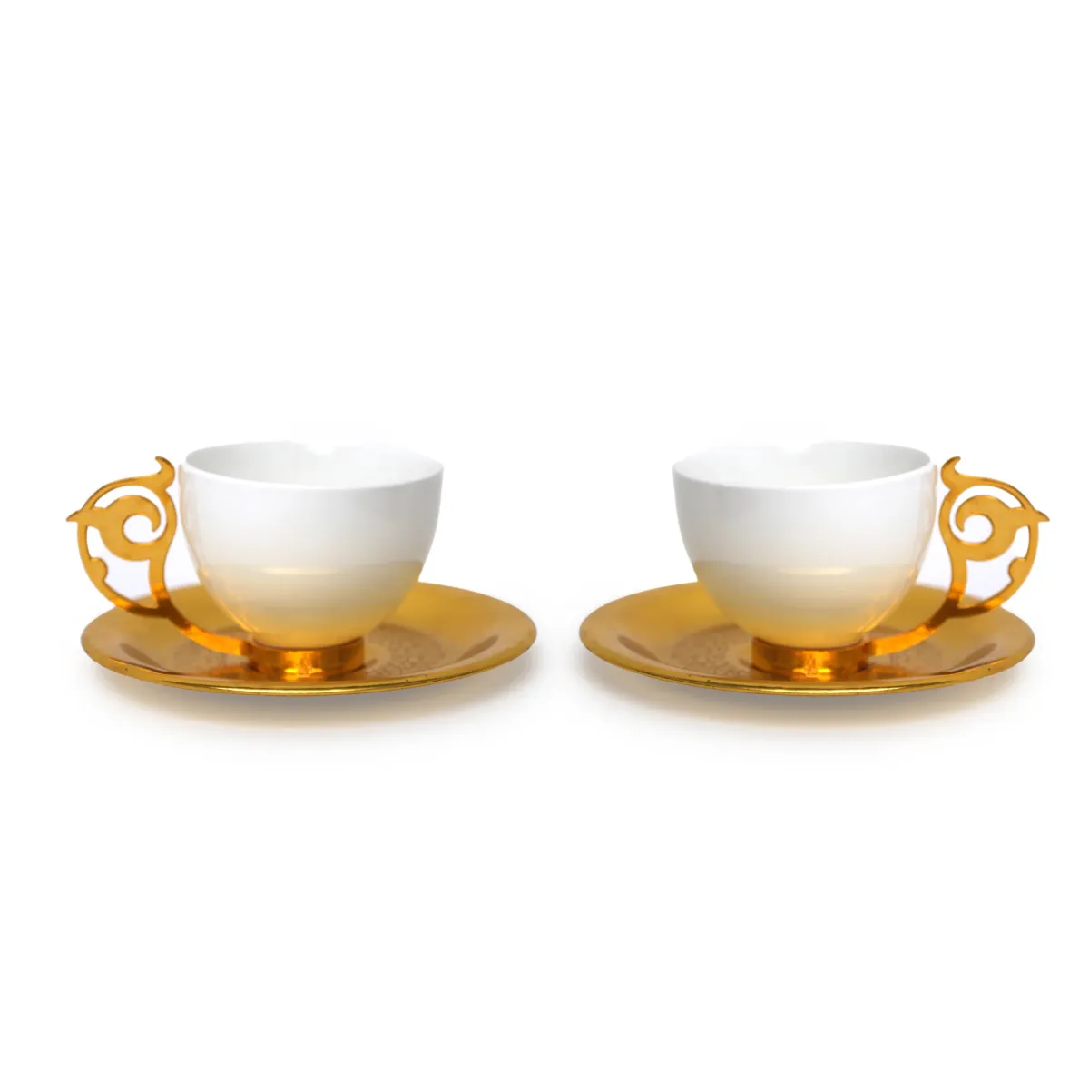 Gold Base Glass Cup – Tall Decor Accent