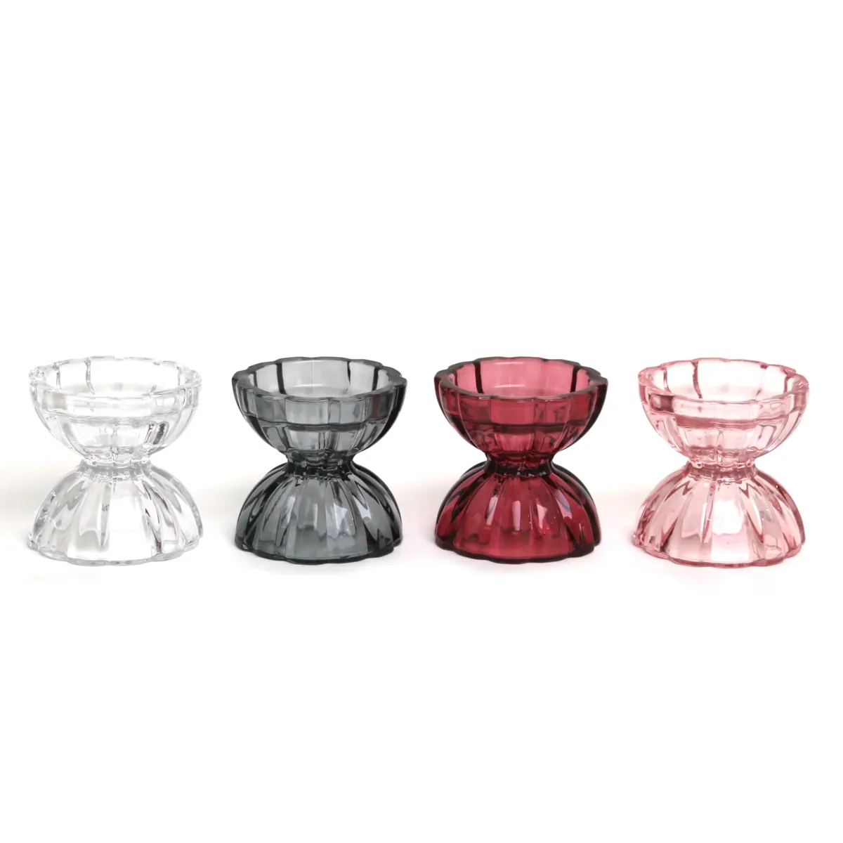 Split Ball Tealight Glass Candle Holder