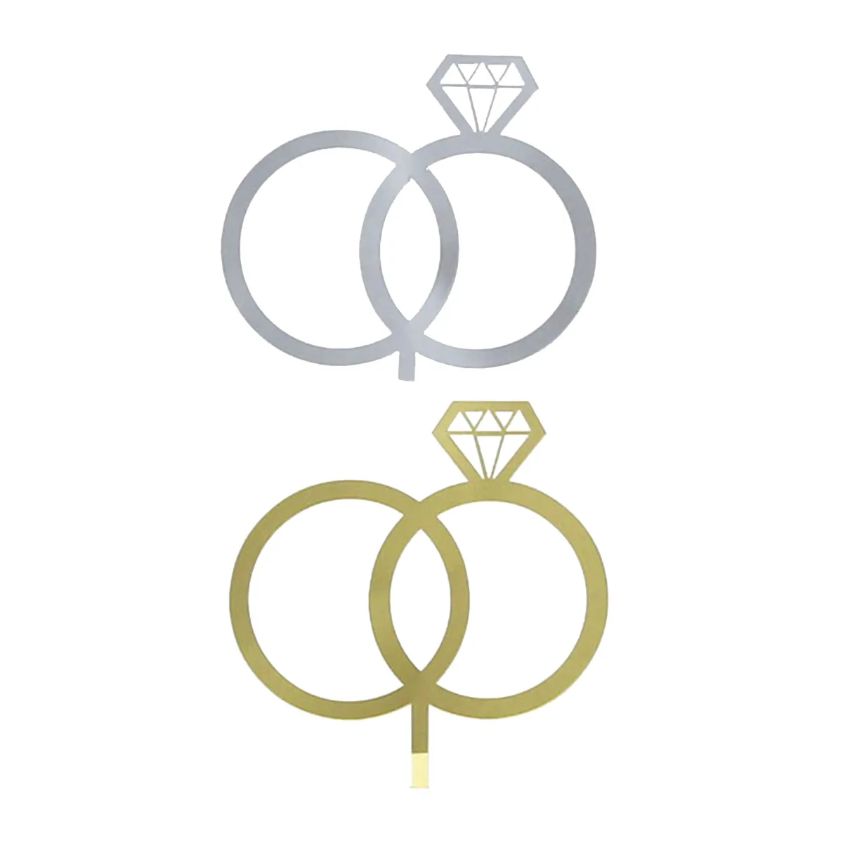 Rings Plexi Cake Topper – Elegant Celebration Decoration