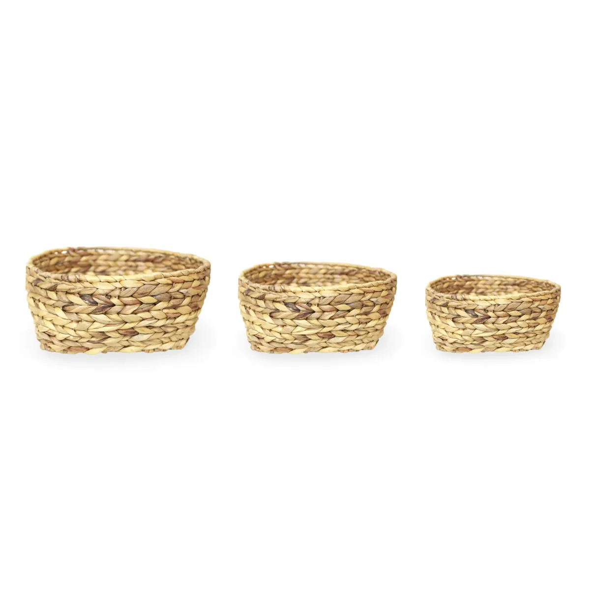 Round Natural Willow Basket Set