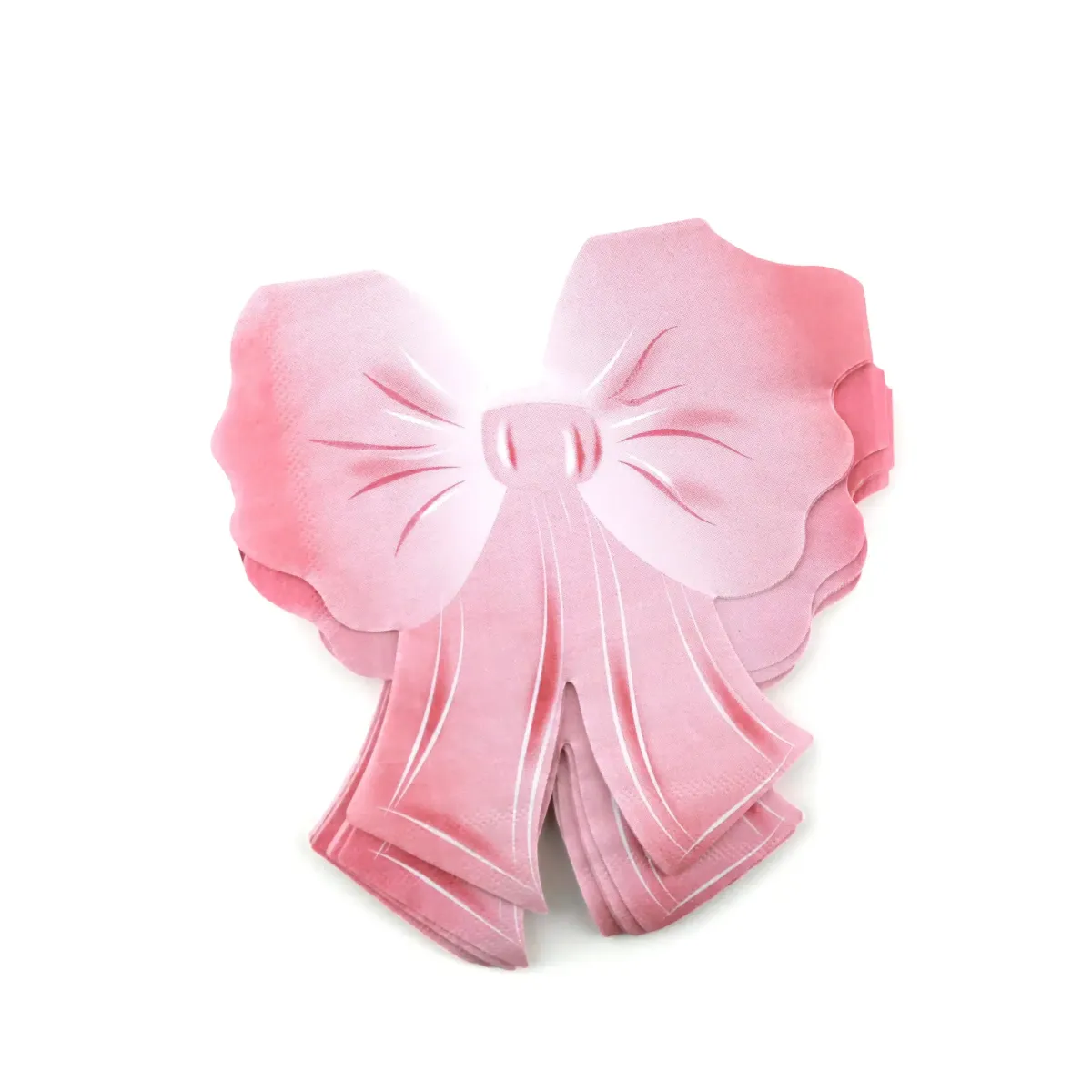 Pink Ribbon Shaped Napkins Elegant Party Decor