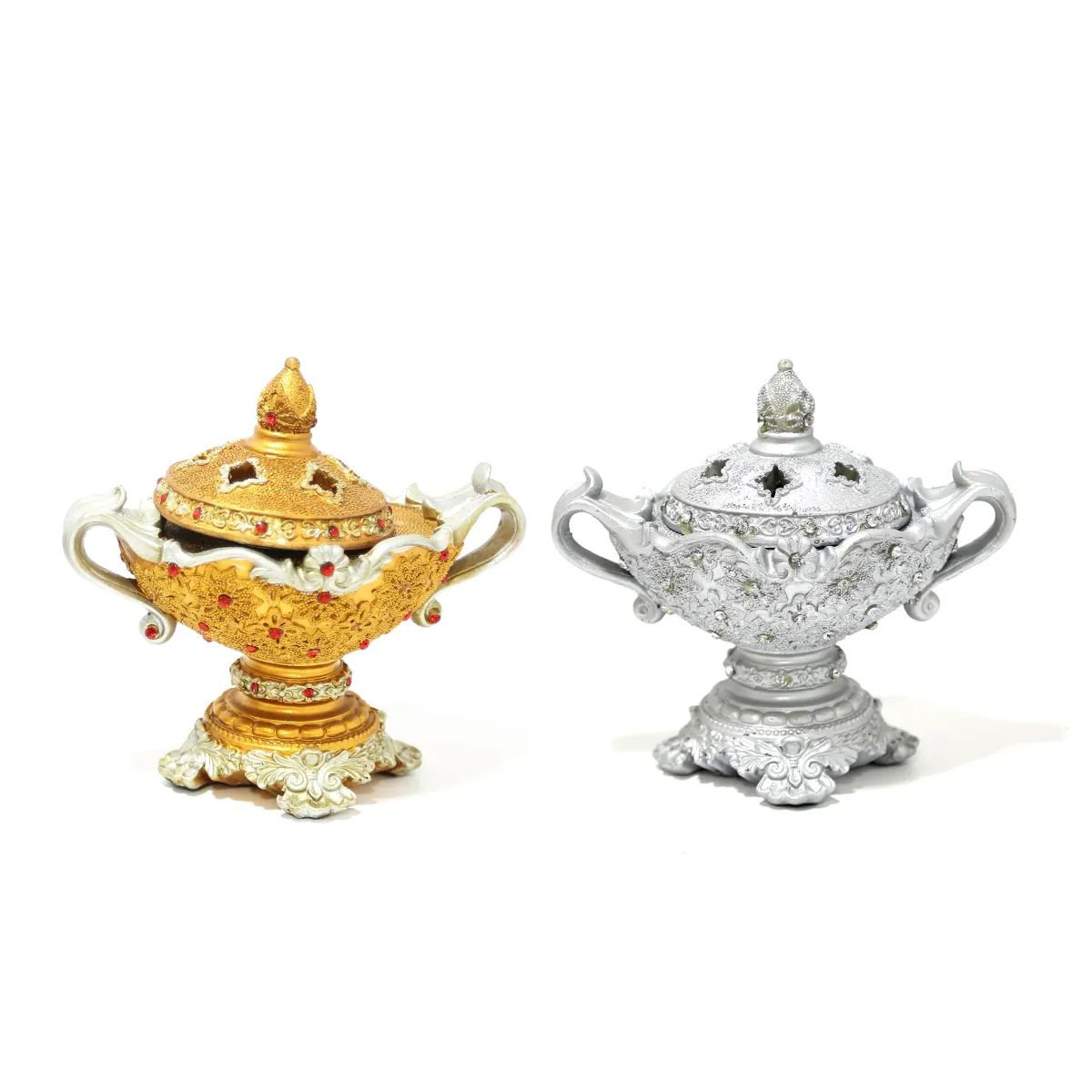 Regal Aoud Incense Cup with Round Cover – Majestic Ramadan Decoratives