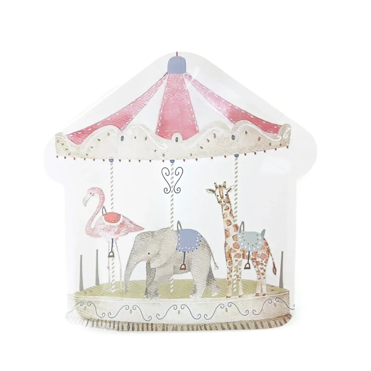 Circus Carousel Paper Plates Kids Party Tableware