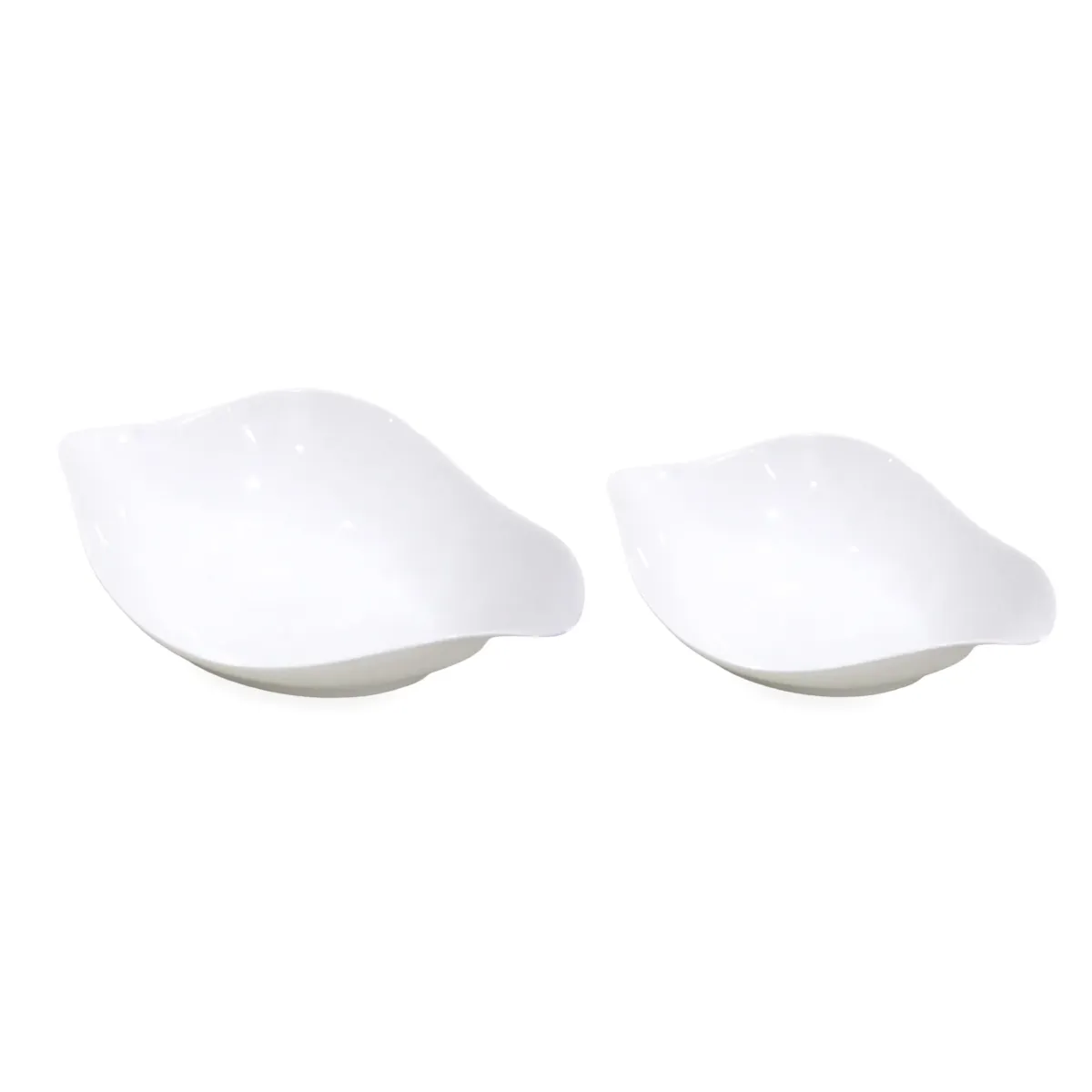 White Fusiform Shell Ceramic Bowl