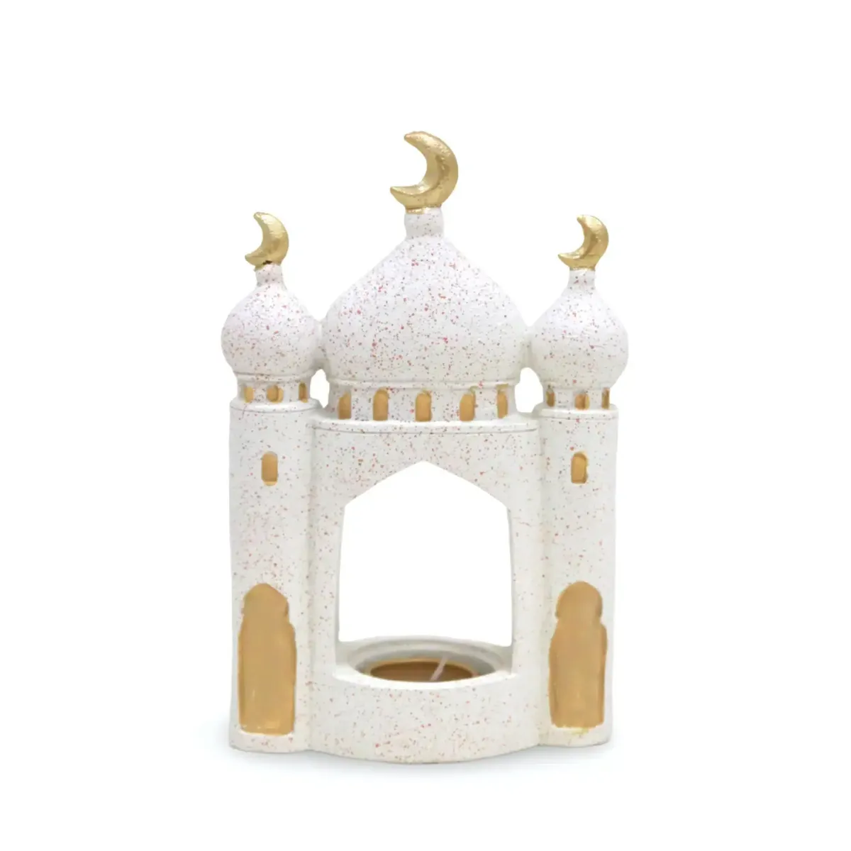 Elegant Stone Mosque Dome Tealight Holder – Illuminating Ramadan Decoratives