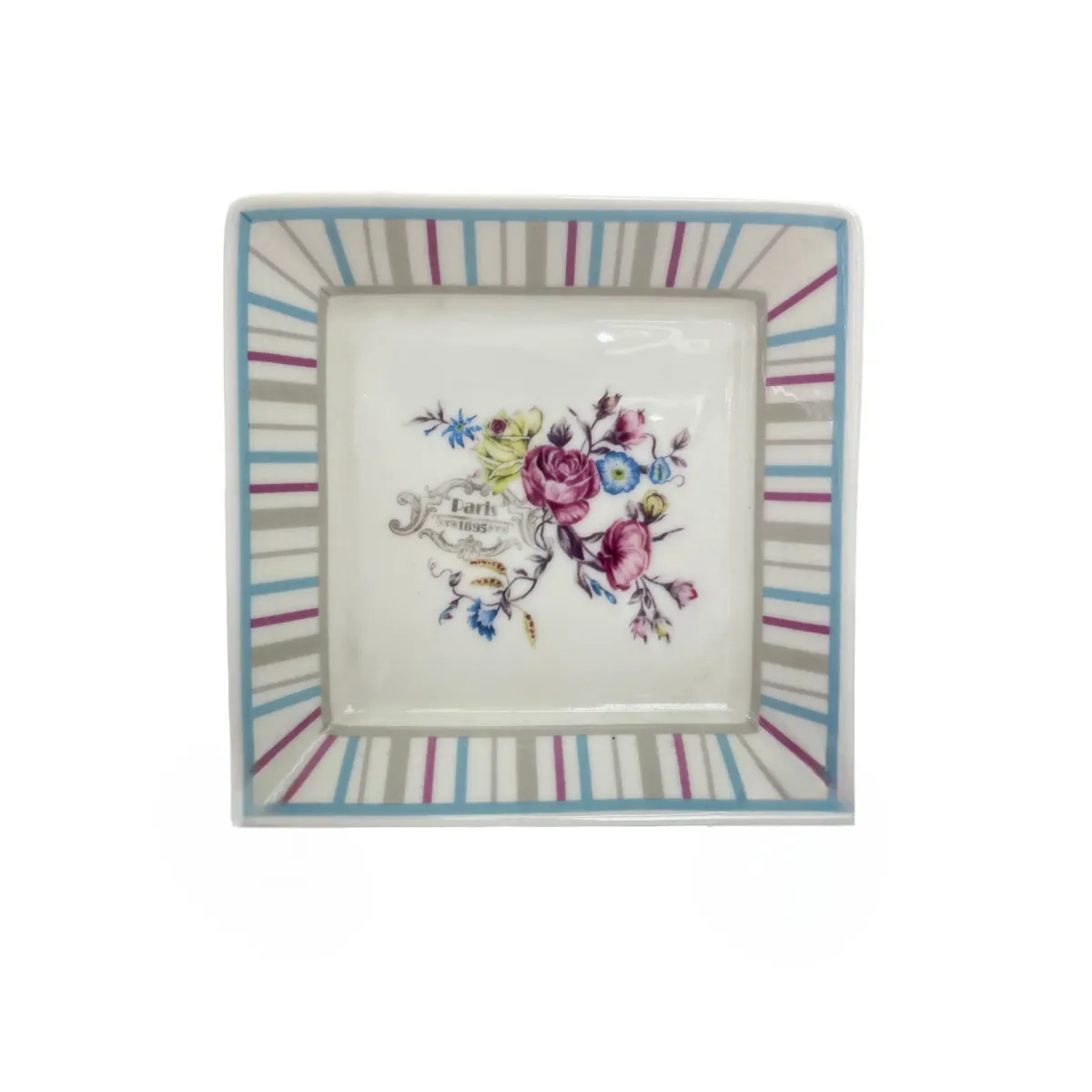 Square Flower Designed Plate
