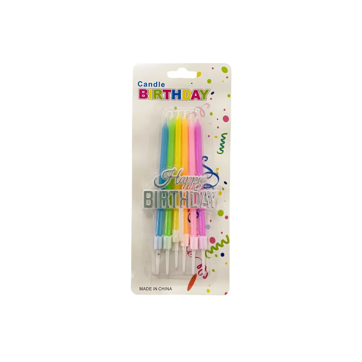Happy Birthday Pastel Candles – Assorted Colours