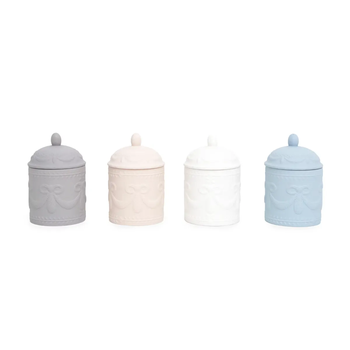 Candle Decorated Porcelain Jar