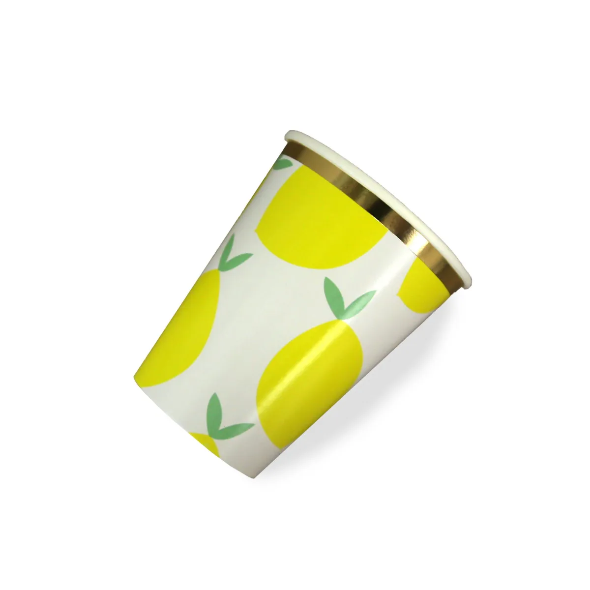 Lemon Pattern Paper Cup – Fresh & Cheerful Party Drinkware