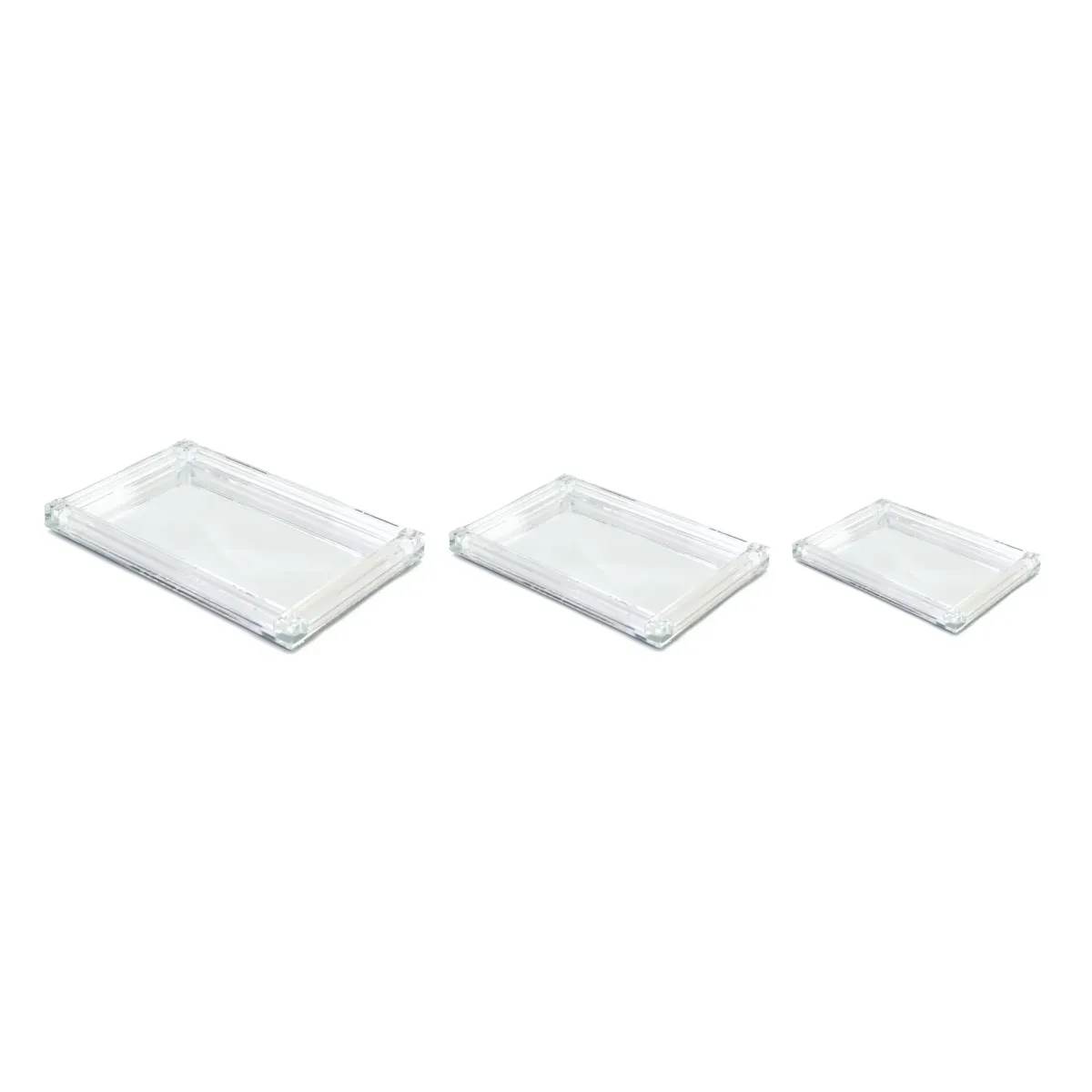 Framed Rectangular Mirror Base Catering Tray