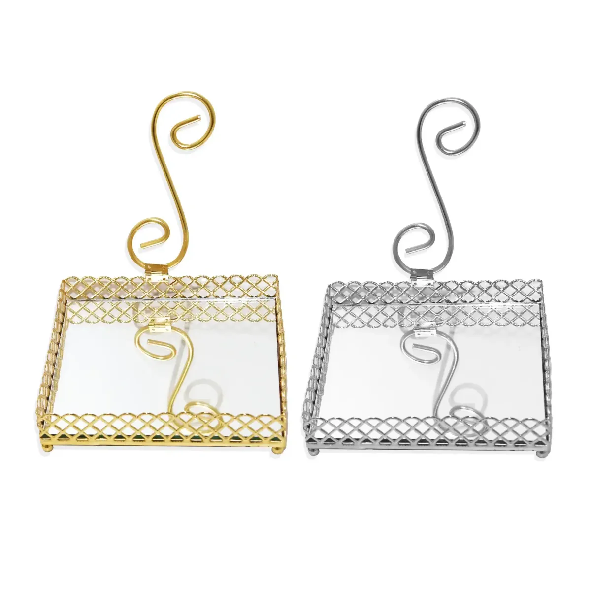 Square Mirror Base Napkin Holder