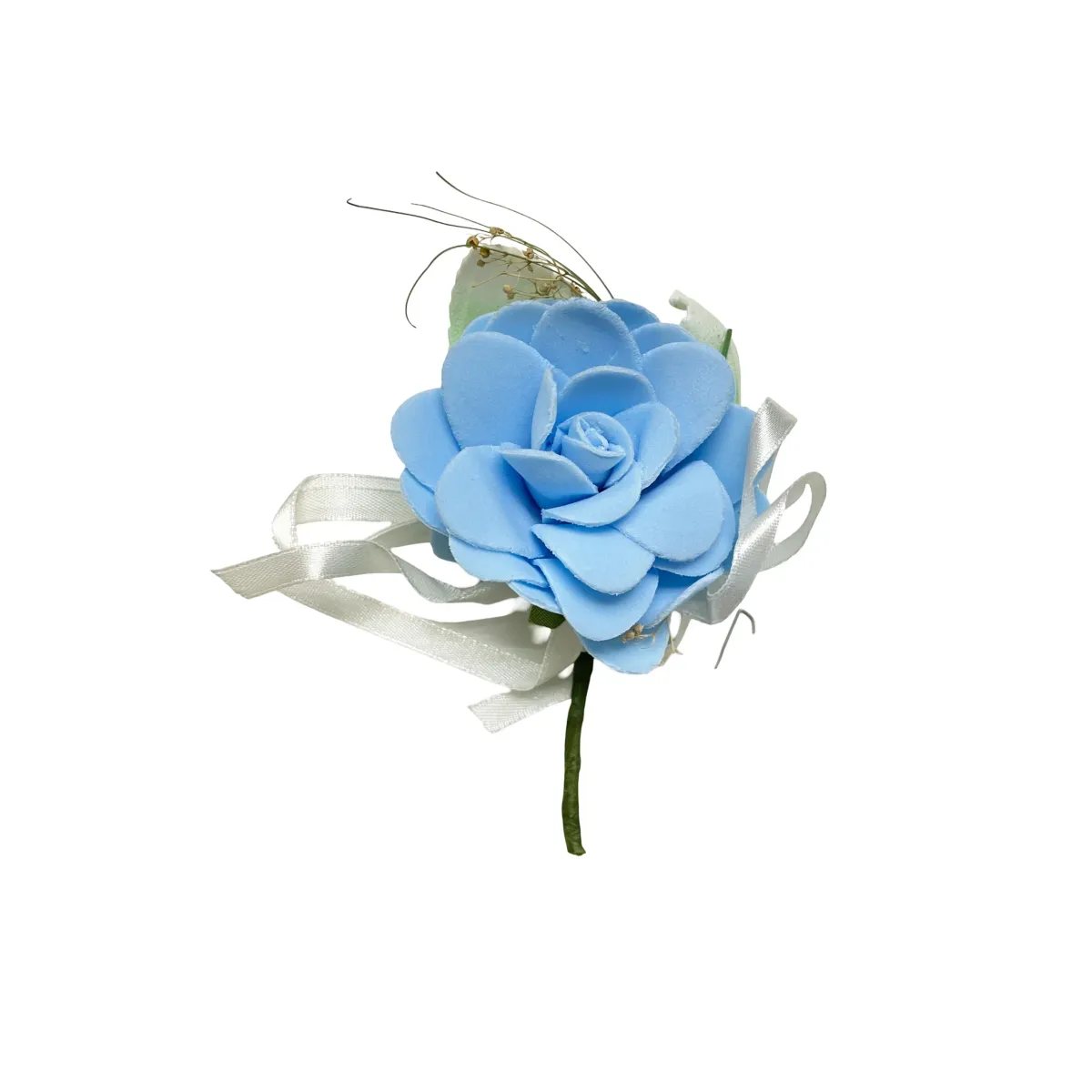 Blue Foam Rose Motif – Decorative Craft Accent