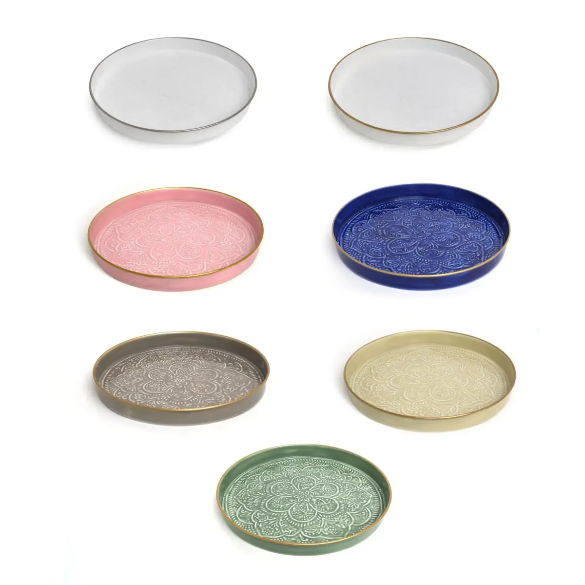 Elegant Enamel Metal Tray – Stylish Serving Solution