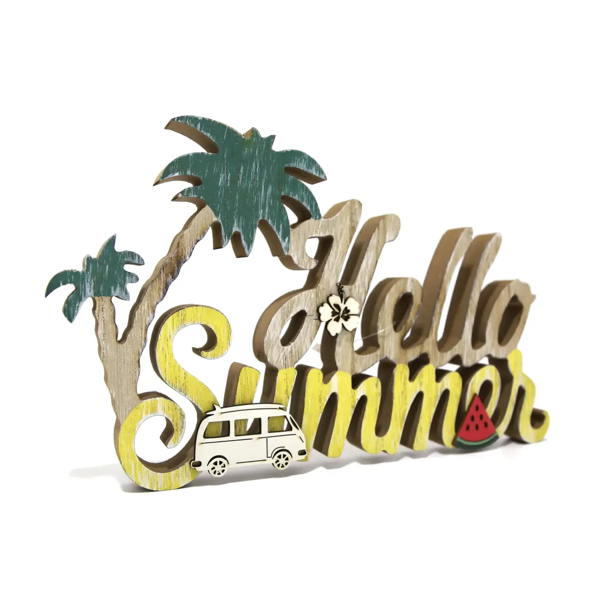 Hello Summer Wooden Decoration