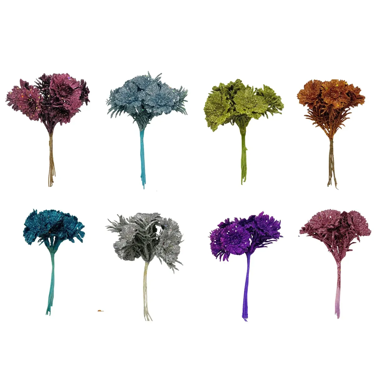 Glittered Round Flower Decoration