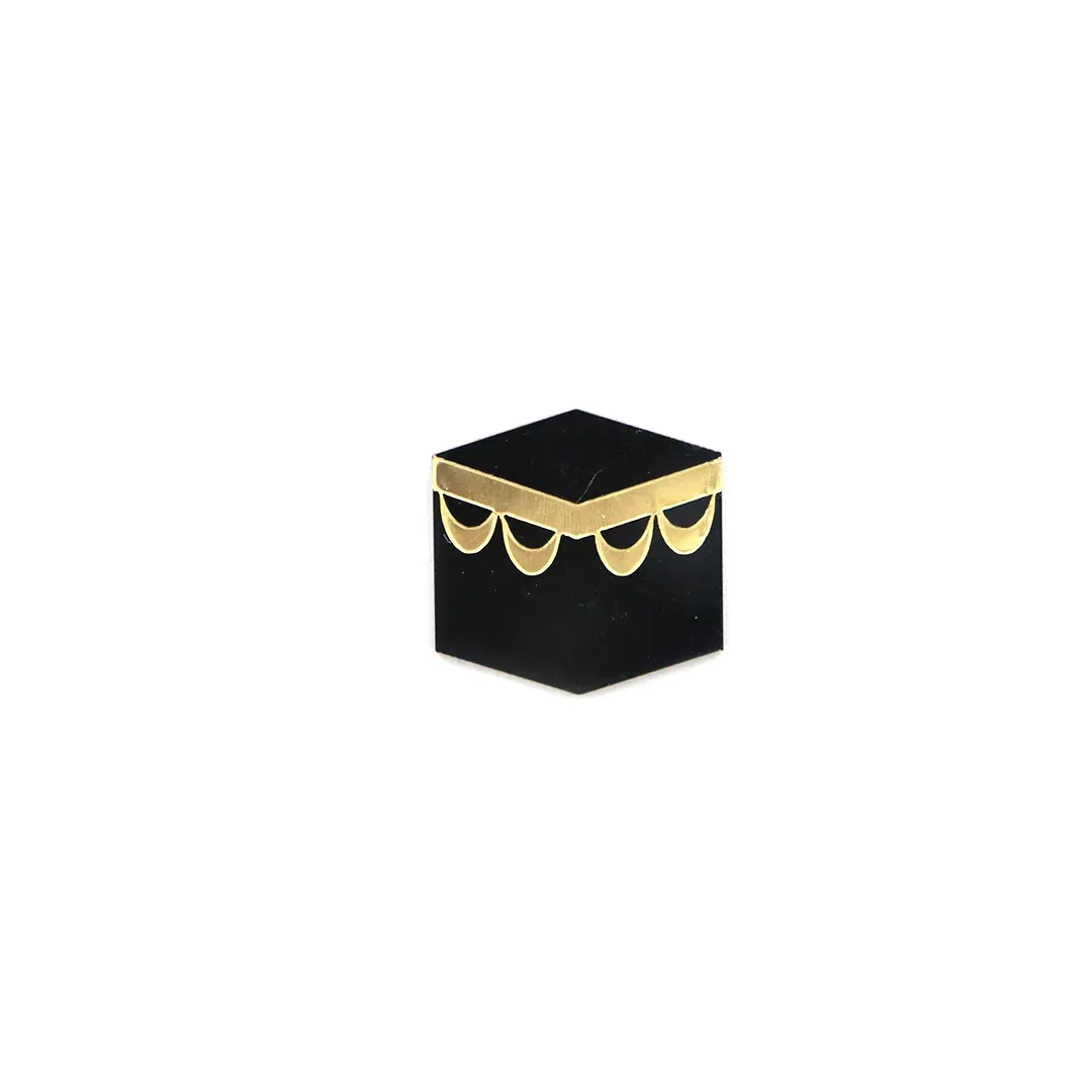 Large Wooden Holy Kaaba Motif (25pcs) – Handcrafted Islamic Décor for Spiritual Spaces