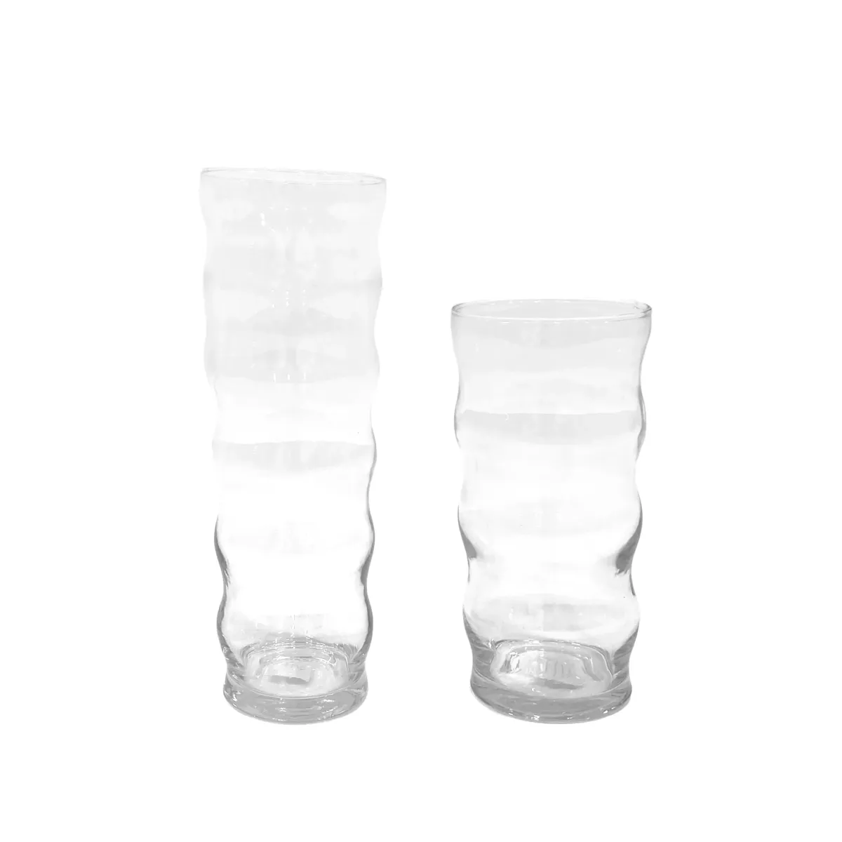Textured Wavy Glass Vase